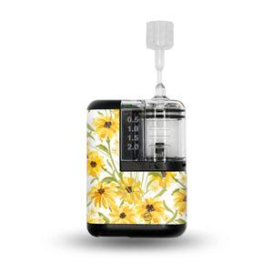 ExpressionMed Yellow Mosaic Floral Tandem Mobi Sticker Single Sticker Only Happy Sunflowers, Vinyl Decoration CGM Design