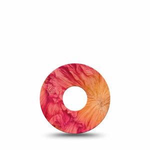 ExpressionMed Ruffles Freestyle Libre 3 and Libre 3 Plus Gumdrop, Single Tape Warm sunset tones Overlay Patch for Continuous Glucose Monitor
