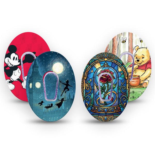 ExpressionMed Fairytale Dexcom G6, tape and sticker  enchanted storybook scene Waterproof Plaster for Continuous Glucose Monitor