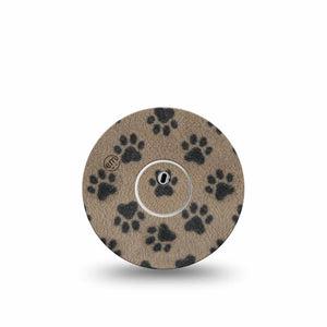 ExpressionMed Fuzzy Pawprints Freestyle Libre 3 and Libre 3 Plus, Single Tape and Single Sticker Fluffy animal paws Accessories for Continuous Glucose Monitor