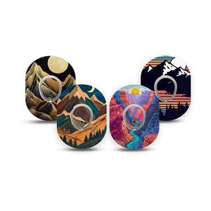 ExpressionMed Scenic Sights Dexcom G7 and Dexcom Stelo Glucose Biosensor System Mini, tape and sticker  National parks breathtaking scenery Adhesive Tape for CGM