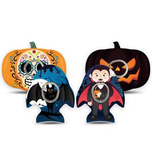 ExpressionMed Midnight Mischief Variety Pack Dexcom G7 Tape, Dexcom Stelo Glucose Biosensor System, 4-Pack Tape and 4-Pack Sticker Variety, Pumpkins and Bats, Overlay Tape CGM Design