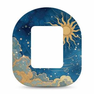 ExpressionMed Mystic Skies Tandem Mobi, Single Tape Magical sun Best Covers For Insulin Pump