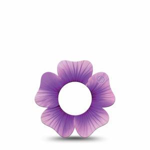 ExpressionMed Hibiscus Freestyle Libre 2 Flower Shape Tape, Abbott Lingo, Single Tape Lilac Purple Floral, Plaster CGM Design