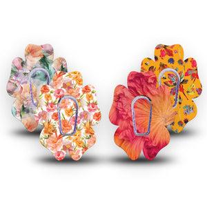 ExpressionMed Ruffle Bloom Dexcom G6 Flower, tape and sticker  soft floral texture Decorative Patch for CGM