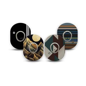 ExpressionMed Active Black Dexcom G7 and Dexcom Stelo Glucose Biosensor System Mini, tape and sticker  Nature inspired aesthetic Adhesive Tape for CGM
