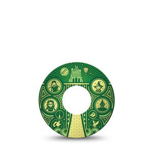 ExpressionMed Dorothy and Friends Infusion Set Tape, 5-Pack Tape Dorothy Characters, Overlay Patch Continuous Glucose Monitor Design