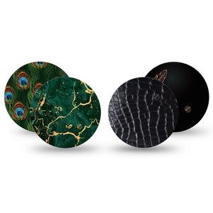 ExpressionMed Velvet Royale Variety Pack Dexcom G7 Overpatch, Dexcom Stelo Glucose Biosensor System, 4-Pack  Tape Variety Forest Green Black Combo, Overlay Tape CGM Design