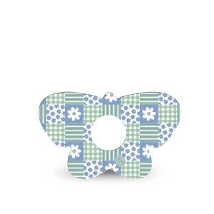ExpressionMed Patchwork Flowers Freestyle Libre 3 and Libre 3 Plus Butterfly, Single Tape Spring patchwork Waterproof Adhesive Tape for CGM