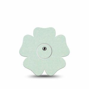 ExpressionMed Mint Green Freestyle Libre 3 and Libre 3 Plus Flower Shape Tape, Single Tape and Single Sticker Plain Mint Green, Overlay Tape CGM Design
