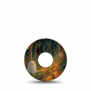 ExpressionMed Woodland Ghost Freestyle Libre 3 and Libre 3 Plus, Single Tape autumn woodland style Overlay Patch for Continuous Glucose Monitor