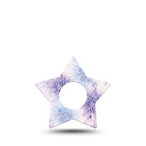 ExpressionMed Wisteria Fade Infusion Star, 5-Pack Pattern floral Waterproof Adhesive Tape For Insulin Pump