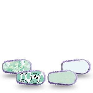 ExpressionMed Pistachio Whirl Variety Pack Dexcom G6 Sticker, 4-Pack Sticker Variety, Pastel Mint Green Mix, Decorative Decal CGM Design