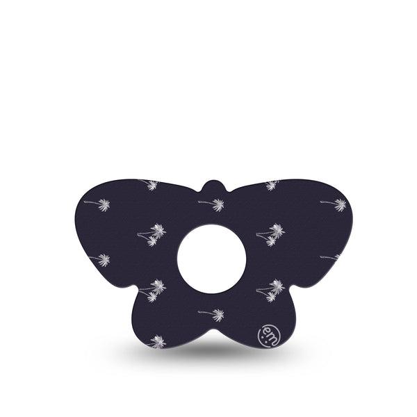 ExpressionMed Palm Trees Freestyle Libre 3 and Libre 3 Plus Butterfly Shape Tape Single Tape Lush Palms, Plaster CGM Design