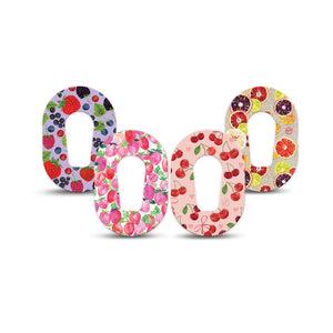 ExpressionMed Berrylicious Variety Pack Dexcom G6 Mini Tape, 4-Pack Tape Variety Citrus and Berry Fruits, Adhesive Tape CGM Design