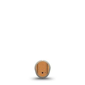 ExpressionMed Golden Oxford Dexcom G7 and Dexcom Stelo Glucose Biosensor System Sticker, Single Sticker Golden fabric Decorative Patch for Continuous Glucose Monitor