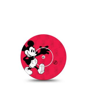 ExpressionMed Magical Mouse Freestyle Libre Tape, Abbott Lingo,  Single Tape and Single Sticker Vintage Mickey Mouse Fixing Ring Tape Continuous Glucose Monitor Design