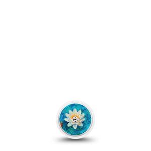 ExpressionMed Koi Pond Freestyle Libre, Libre 2 Plus, and Abbott Lingo Sticker, Single Sticker water lily design Decorative Patch for Continuous Glucose Monitor