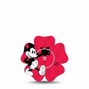 ExpressionMed Magical Mouse Freestyle Libre 2 Flower Shape Tape, Abbott Lingo,  Single Tape and Single Sticker Walt Disney Mickey Mouse Fixing Ring Tape CGM Design