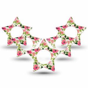 ExpressionMed Painter’s Cosmos Freestyle Libre, Libre 2 Plus, and Abbott Lingo Star, 5-Pack Muted tone florals Accessories for Continuous Glucose Monitor