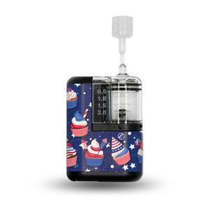 ExpressionMed Patriotic Cupcakes Tandem Mobi Sticker Single Sticker Only Festive Treats, Vinyl Decoration CGM Design