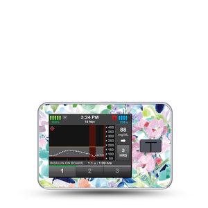 ExpressionMed Subdued Tropics Tandem T-Slim Sticker Single Sticker Only Pastel-Toned Watercolor Floral Mural Vinyl Decoration Pump Design