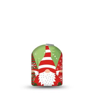 ExpressionMed Holiday Gnomies Omnipod Full Wrap Center Sticker Single Sticker Only Xmas Celebration Gnomies, Vinyl Decoration Pump Design