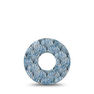 ExpressionMed Seashells Infusion Set Tape, 5-Pack Tape Sea Life Inspired, Overlay Patch Continuous Glucose Monitor Design