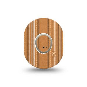 ExpressionMed Golden Oxford Dexcom G7 and Dexcom Stelo Glucose Biosensor System Mini, Single Tape and Single Sticker Golden fabric Waterproof Sensor Cover for CGM
