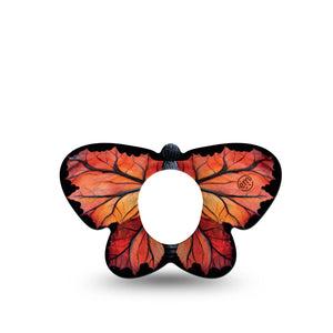 ExpressionMed Leaf Butterfly Dexcom G7 Butterfly Shape Tape, Dexcom Stelo Glucose Biosensor System, Single Tape Dead Fall Leaf Pattern, Adhesive Tape CGM Design