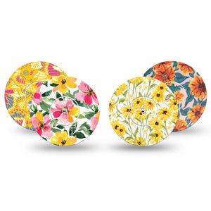 ExpressionMed Honey Glow Variety Pack Freestyle Libre and Libre 2 Plus Sticker and Tape, Abbott Lingo, Soothing Pastel Prints, Adhesive Sticker and Tape Design Continuous Glucose Monitor Design