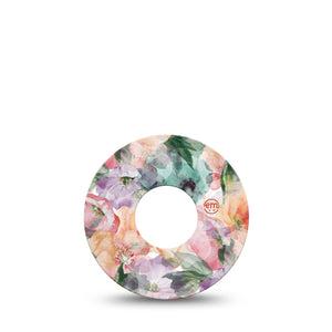 ExpressionMed Flower Clouds Infusion Set Tape 5-Pack Tape Dreamy-Like Flowers, Overlay Patch CGM Design