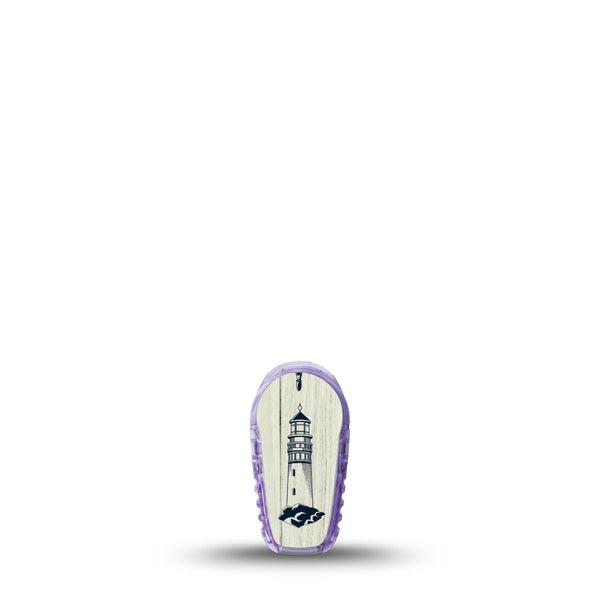 ExpressionMed Nautical Seas Dexcom G6 Sticker, Single Sticker Only Anchor and Compass, Vinyl Decoration Continuous Glucose Monitor Design