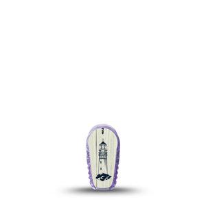 ExpressionMed Nautical Seas Dexcom G6 Sticker, Single Sticker Only Anchor and Compass, Vinyl Decoration Continuous Glucose Monitor Design