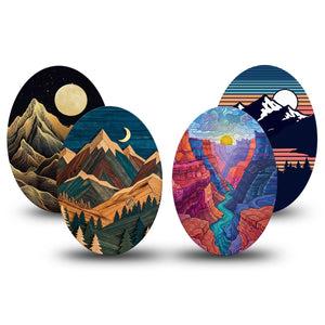 ExpressionMed Scenic Sights Medtronic Guardian Enlite Universal Oval, 4-Pack Tape Grand canyon natural formations Best Covers for CGM