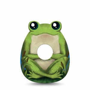 ExpressionMed Froggy Freestyle Libre 3 and Libre 3 Plus Gumdrop Shape Tape, Single Tape Cute Frog, Overlay Patch CGM Design