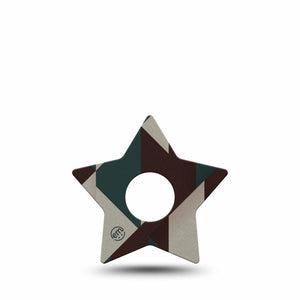 ExpressionMed Timberline  Freestyle Libre 3 and Libre 3 Plus Star, Single Tape Triangle art Best Covers for CGM