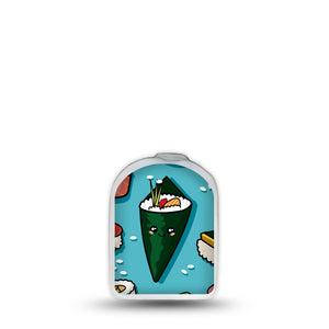 ExpressionMed Silly Sushi Omnipod Surface Center Sticker Single Sticker Sushi Faces Vinyl Decoration Pump Design