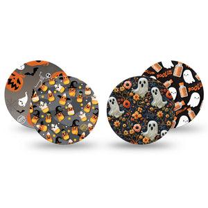 ExpressionMed Ghostly Giggles Variety Pack Freestyle Libre 3 and Libre 3 Plus Overpatch, 4-Pack Tape Variety, Spooky Fun Motifs, Adhesive Patch CGM Design