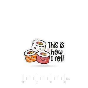 ExpressionMed Silly Sushi Decal Sticker Happy Sushi Rolls Decal Sticker Only