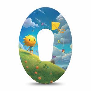 ExpressionMed Summer Kite Dexcom G6 Tape, Single Tape Flying Kite, Plaster Continuous Glucose Monitor Design