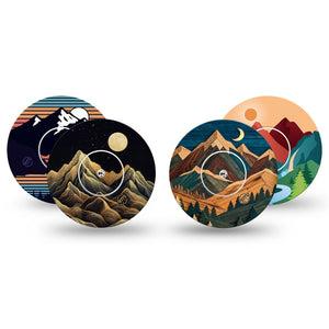 ExpressionMed Mountain Escapade Freestyle Libre, Libre 2 Plus, and Abbott Lingo, tape and sticker  wilderness forest and peaks design Adhesive Tape for CGM