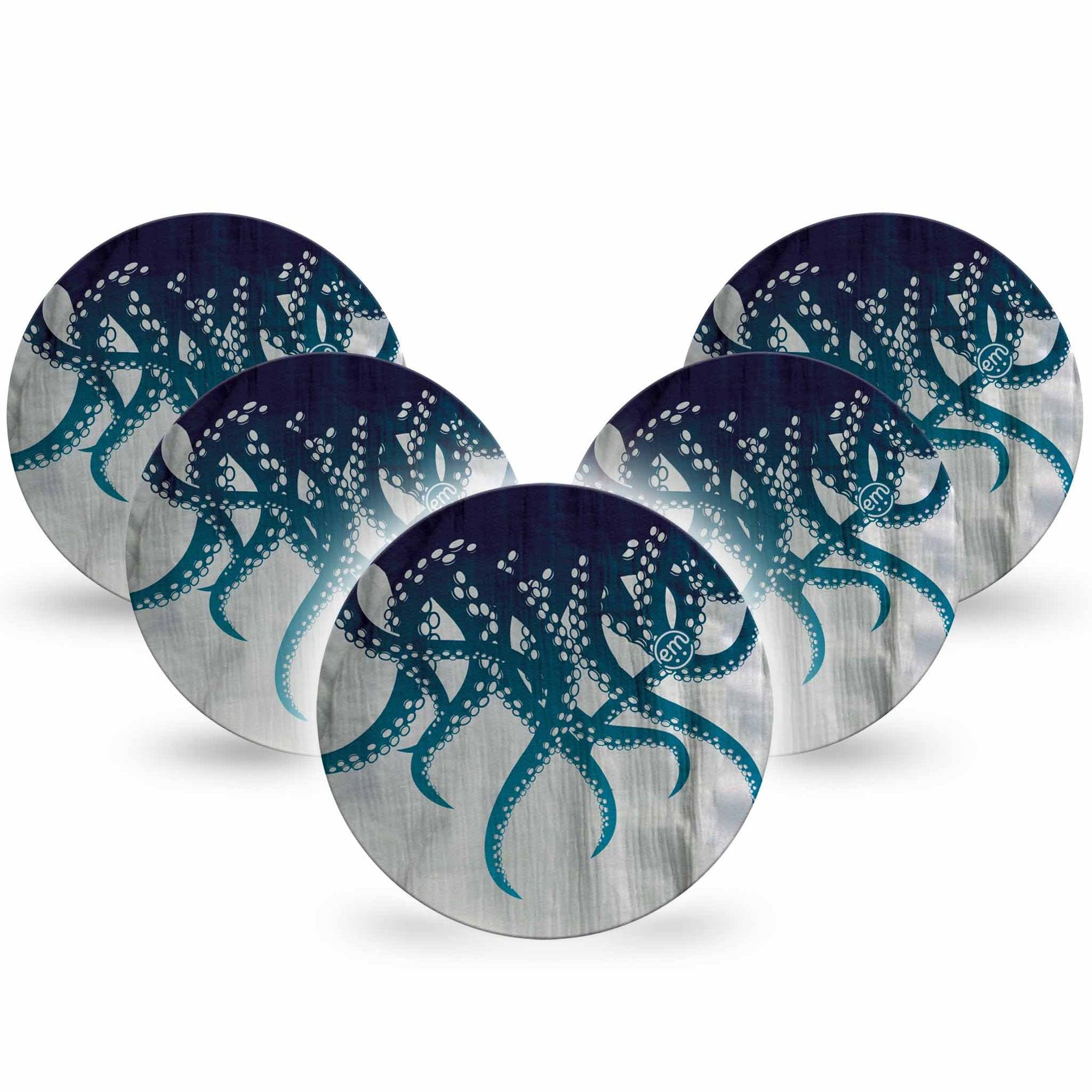 ExpressionMed Tentacles Dexcom G7 Overpatch, Dexcom Stelo Glucose Biosensor System, 5-Pack Tape Underwater Tentacles, Overlay Tape CGM Design