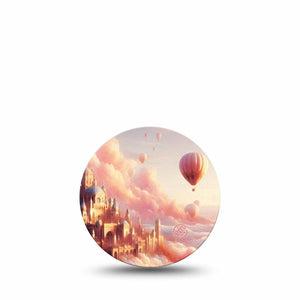 ExpressionMed Dreamy Skies Freestyle Libre 3 and Libre 3 Plus Overpatch, Single Tape Magical Dreamy Scene, Adhesive Patch CGM Design