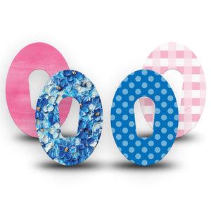 ExpressionMed Cotton Candy Coast Variety Pack Dexcom G6 Tape, 4-Pack Tape Variety Diabetic Barbie Inspired, Plaster Continuous Glucose Monitor Design