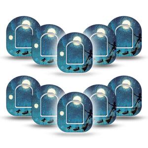 ExpressionMed Starlight Flyers Omnipod Mini, 10-Pack Tape + 10-Pack Sticker storybook flying shadows Overlay Patch For Pump
