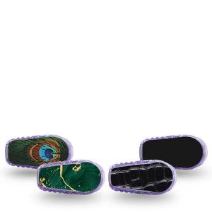 ExpressionMed Velvet Royale Variety Pack Dexcom G6 Sticker 4-Pack Sticker Variety Luxe Fabric Mix, Vinyl Decoration Continuous Glucose Monitor Design