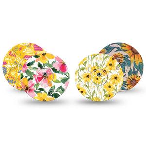 ExpressionMed Honey Glow Variety Pack Freestyle Libre 3 and Libre 3 Plus Tape 4-Pack Tape and 4-Pack Sticker Variety Spring Pastel, Adhesive Tape Continuous Glucose Monitor Design