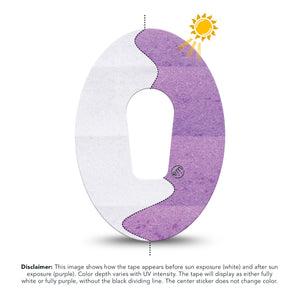 ExpressionMed Solar Violet Dexcom G6 Tape, Single Tape UV-Sensitive Color, Plaster Continuous Glucose Monitor Design
