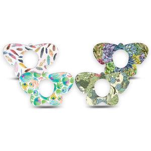 ExpressionMed Desert Succulent Variety Pack  Dexcom G7 Butterfly Shape Tape, Dexcom Stelo Glucose Biosensor System,  4-Pack Tape Variety Desert Florals, Adhesive Tape CGM Design